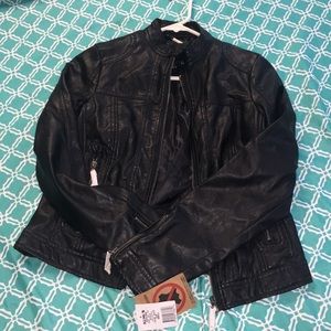 Leather black jacket